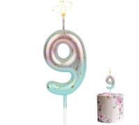 Números De Velas De Cumpleaños 9, 14 cm Velas Cumpleaños Grandes, Azules | Velas Pastel Cumpleaños Para Decoración Tartas Cumpleaños, Aniversario, Graduación, Festival