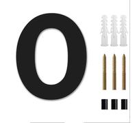 Números flotantes casa 8 pulgadas, número puerta moderno acrílico, letrero negro 20 cm con letras para dirección buzón, con tornillos, para decoración pared apartamento, hotel, calle(O)