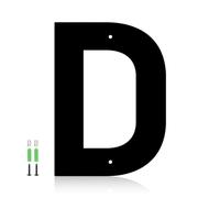 Números flotantes de acero inoxidable para casa, letras de dirección y números de buzón, placas de dirección de casa para el hogar, apartamento, garajes, escaparates, puertas, jardines (negro, D)