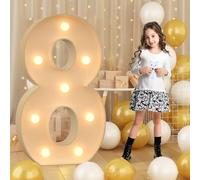 Números LED gigantes de 120 cm - 4 pies, señal de marquesina de mosaico iluminada, lámparas de números LED para San Valentín, cumpleaños, Navidad, Año Nuevo