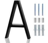 números para la puerta principal, Letreros numéricos modernos flotantes de aleación zinc 5 pulgadas en color negro for puerta, buzón apartamento, placa dirección con kit clavos(A)