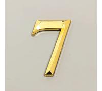 Números Placa Casa Autoadhesivos 3D 7cm Dígitos 0-9 Letras A-Z Número Galvanoplastia Dorada Moderna Alfabeto Dirección Puerta Hotel 3M Pegamento Trasero Adhesiva Letrero ABS, para Buzón Papelera (7)