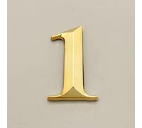 Números Placa Casa Autoadhesivos 3D 7cm Dígitos 0-9 Letras A-Z Número Galvanoplastia Dorada Moderna Alfabeto Dirección Puerta Hotel 3M Pegamento Trasero Adhesiva Letrero ABS, para Buzón Papelera (1)