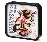Numskull Lámpara de Escritorio/Pared Oficial Sakura Shadow con Logotipo de Acrílico - Luz Ambiental para Dormitorio, Oficina, Hogar, Estudio o Trabajo - Merchandising Oficial de Sonic The Hedgehog