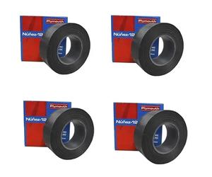 Nuñez-Plymouth Cinta Aislante Negra de PVC 5083, Pack 4 Unidades, 20m x 19mm x 0,15mm, Autoextinguible, Para Todo Tipo De Aplicaciones Mecánicas Y Eléctricas