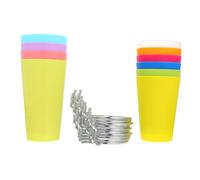 NUOBESTY 10 Juegos Portavasos Redondo de Hierro, Montaje Fácil | Acabado Niquelado Plata, para Cocina y Baño, Uso Vasos y Brochas Color Aleatorio