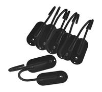 NUOBESTY 10 Unidades Gancho para Panel Perforado Agujeros Ovalados y Espacio de 40 Mm, Accesorio Metálico Negro para Cocinas y Bancos de Trabajo Combinación Flexible y Uso Versátil