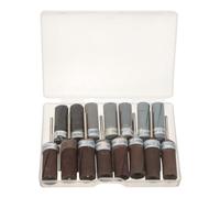 NUOBESTY 15 Piezas Barra de Lijado de Papel y Acero Inoxidable para Metal y | Control Ergonómico, Lijado Preciso, Apoyo Versátil para Reparaciones y Restauración, Compatible Proyectos