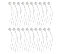 NUOBESTY 20 Unidades Portalámparas Compatible con Bombillas LED y Halógeno Gu5.3 Mr16 de Cerámica con Cable de Silicona, Adaptador para Iluminación en Interiores