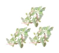 NUOBESTY 3 Piezas Anillo de Vela Navideña Flores de Seda y Diseño Realista, Decoración Multifuncional para Puertas y Estilo Rústico Hogar