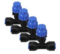 NUOBESTY 4 Piezas Conector de Manguera de Riego Rápido de 8 Orificios | Tubo Micro y Sistemas de Goteo, Uso en Invernaderos, Instalación Sencilla