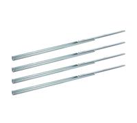 NUOBESTY 4 Piezas Guías Correderas para Cajones de Acero Laminado en Frío 31x1,7 Cm Rodamiento de Bolas, Montaje Lateral y Deslizamiento Bidireccional para Dormitorio y Estudio