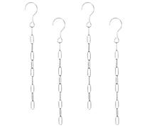 NUOBESTY 4 Piezas Organizador de Perchas de Ropa, Perchas de Ropa de Acero Inoxidable, 10 Anillos, Plata, Multiusos, para Robe y Handbag, Armario de Dormitorio y Armario de Abrigos