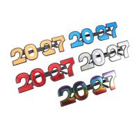 NUOBESTY 5 Piezas Gafas Decorativas Ligeras para Año 2027 con Lente Transparente de PC para Fiesta y Cabina de Fotos en Rojo