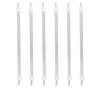 NUOBESTY 6 Piezas Tubo de Cuarzo Calefactor de Repuesto | Elemento Eléctrico Blanco de Cuarzo y Cerámica, Calentamiento Rápido y Uso Seguro, para Hogar y Taller