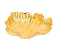 NUOBESTY Bandeja de Metal Forma de Hoja Dorada para Joyas y Dulces, Organizador Versátil de Aleación de Zinc Adecuado para Centro de Mesa y Exhibición