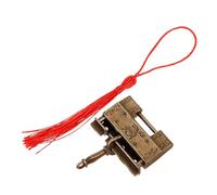 NUOBESTY Candado Decorativo Vintage de Cobre Antiguo Llave para Joyero y Gabinete, Pestillo Resistente de Aleación de Zinc, Mini Hebilla para Caja de Madera, Adecuado para Muebles