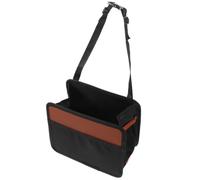 NUOBESTY Cubo de Basura Plegable para Acampar, de Cuero y Tejido Negro | Almacenaje de Utensilios y Objetos Varios, Diseño Plegable y Ahorra Espacio, Uso para Jardín y Coche