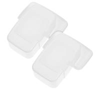 NUOBESTY Dispensador Portátil de Toallitas Húmedas Paquete de 2 Unidades con Botón Caja de Pp Recargable en Color Blanco para Hogar y Bolsa de Pañales