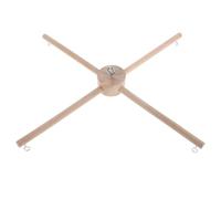 NUOBESTY Expositor de Carillones de Viento de Madera sin Acabado, Soporte Redondo Tipo Móviles de Cuna, Accesorio Funcional para Decoración en Guarderías y Espacios Interiores
