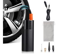 NUOBESTY Inflador de Neumáticos con Cable para Coche y Moto Negro