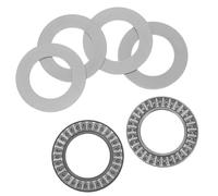 NUOBESTY Juego De 2 Rodamiento Axial Maquinaria Plano Acero de Empuje Agujas de para Tamaño Compacto 4.30x4.30x0.20 Cm Solución de Carga Industrial
