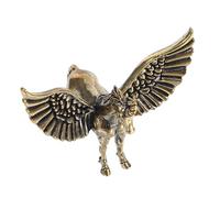 NUOBESTY Mini Unicornio de Latón Vintage, Figura de Mesa Dorada