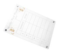 NUOBESTY Pizarra Magnética Acrílica de Borrado en Seco para Nevera, Tablero de Menú para Refrigerador, Planificador Semanal y Notas, sin Bolígrafo, para Cocina y Control de Comidas