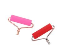 NUOBESTY Rodillo Mini para Pintura de Gemas Recambio de Silicona y Metal, Compacto para Manualidades en Casa y Proyectos Artísticos Portátiles, Pack de 2 Unidades