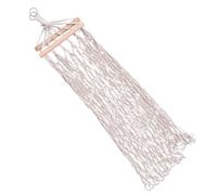 NUOBESTY Silla Colgante Beige de Algodón y Madera para Camping y Pesca, Hamaca con Soporte Resistente y Fácil de Transportar con Bolsa Especial Incluida