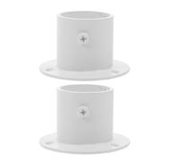 NUOBESTY Soporte para Barra de Cortina y Ropa de Acero Inoxidable Blanco, Ajustable en Altura, Estructura Doble Lateral, Adecuado para Armarios y Mejoras DIY, Paquete de 2 Piezas