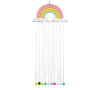 NUOBESTY Soporte para Moños de Pelo Lazo Arcoíris Colgador de Pared Organizador de Accesorios para Niñas Material Compuesto y Algodón para Decoración de Habitaciones