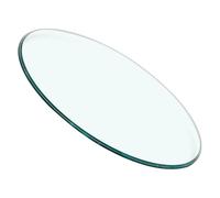 NUOBESTY Tablero de Mesa Redondo de Cristal Templado Transparente 42 Cm | Superficie Lisa y Bordes Pulidos, Alta Transmisión de Luz, para Espacios de Reunión y Hoteles Boutique