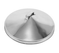 NUOBESTY Tapa Redonda para Fogata de Acero Inoxidable, Plata, 28 CM | Cubierta Metálica para Patios y Mesas, Ajuste, Uso en Campamentos y Jardín, Fácil de Llevar