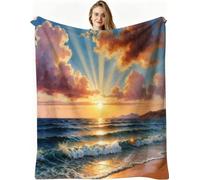 Nuphtun Manta de Franela Grande 200x200 cm, Sol Amarillo, AQ4426 | Ligera y cálida, para Cama Sofá o Oficina, para Adultos Mascota Infantil, Fácil de Cuidar, Regalo Ideal para La Familia