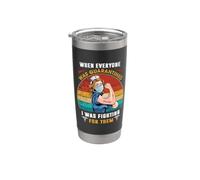 Nurse I Was Fighting For Them Retro Vintage For Nurse Vaso térmico de acero inoxidable de doble pared