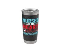 Nurses Are The Heart Health Care Funny Nursing Nurse Vaso térmico de acero inoxidable de doble pared