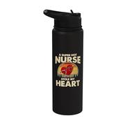 Nurses Couple Gift Super Hot Nurse Stole My Heart Valentines Stainless Steel Insulated Water Bottle