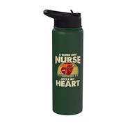 Nurses Couple Gift Super Hot Nurse Stole My Heart Valentines Stainless Steel Insulated Water Bottle