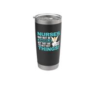 Nurses May Not Be Angels Nurse Funny Nursing Vaso térmico de acero inoxidable de doble pared