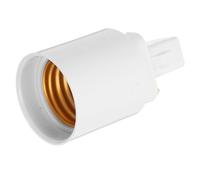 NUSITOU Convertidor de Base de Bombilla G24D a Casquillo E27 para Lámparas LED y Ahorro de Energía, Color Blanco, Tamaño 6.4X3.5X3.5 CM, Adecuado para Entornos Comerciales y Residenciales