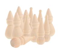 NUSITOU Figuras de Muñecos de Nieve Diseño Creativo 20 sin Pintar de Madera Tamaño Portátil DIY para Manualidades Navideñas para Actividades Familiares y Decoración del Hogar