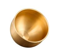 NUSITOU Taza de Latón Dorado para Whisky y Cerveza Diseño Redondo, Equilibrio y Función Anti-vuelco Adecuado para Fiestas y Banquetes