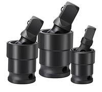 nutmanel Juego de Juntas Universales de Impacto Adaptador Giratorio de Junta Universal Articulación Universal Para Llaves Da Vaso De Impacto 1/2", 3/8" y 1/4"