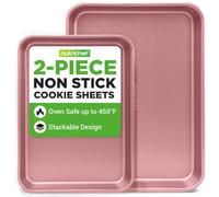 Nutrichef bandejas horno, Set de 2, Para servir, Apilables, Rectangulares, Antiadherentes