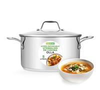 Nutrichef olla acero inoxidable 18/8, 6 cuartos, Induccion, Tapa, Caldo, Estofado