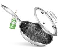 Nutrichef sarten de 8”, Acero inoxidable, Para saltear, Antiadherente, Revestimiento triple