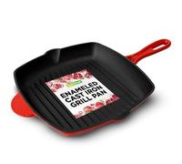 Nutrichef Sartén de Hierro Fundido de 30,5 cm con Tapa, Apto para Horno, Antiadherente, Mango de Silicona, Para Todas las Cocinas