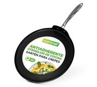 Nutrichef sarten para crepes, Tortitas, Panquecas, 12”, Anodizada, Antiadherente, Apto para lavavajillas