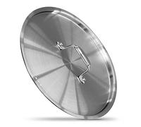 NutriChef Tapa para olla de 8 cuartos de galón, cubierta de utensilios de cocina de acero inoxidable con asa, se adapta a ollas de 9.5 pulgadas, funciona con el modelo NCSPT8Q olla de 8 cuartos